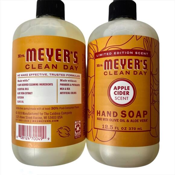 Mrs Meyer’s NWT Limited Apple Cider 2 PC Hand Soaps - Picture 3 of 7